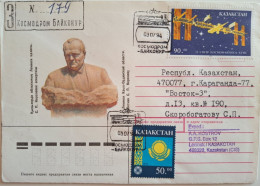 1991..USSR. COVER WITH PRINTED STAMP AND SPECIAL CANCELLATION ''COSMONAUTICS DAY..BAIKONUR COSMODROME'' - Russia & USSR