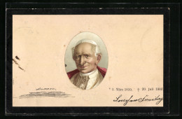 Lithographie Papst Leo XIII. Im Portrait  - Päpste