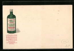 AK Reklame Für Lysoform Und Gemälde Von Wilhelm Von Nassau  - Advertising
