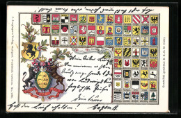 AK Württembergische Wappen In Alphabetischer Reihenfolge  - Généalogie