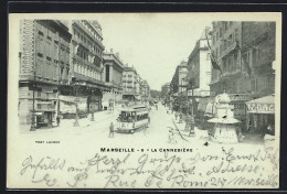 AK Marseille, La Cannebière, Strassenbahn  - Tram