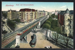 AK Hamburg-Harvestehude, Klosterallee Ecke Isestrasse, Hoch- Und Strassenbahn  - Métro