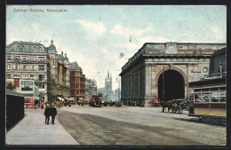 AK Newcastle, Central Station, Strassenbahn  - Strassenbahnen