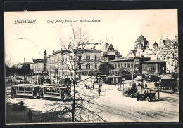 AK Düsseldorf, Strassenbahnen Auf Dem Graf Adolf-Platz  - Tram