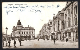 AK Szeged, Fekete Sas Utca, Strassenbahn  - Tram