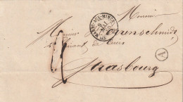 France Alsace Lettre Ste Marie Aux Mines + Boîte Rurale A = Lièpvre 1850 - Briefe U. Dokumente