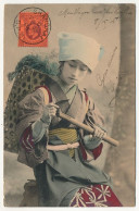 CPA - CHINE - (Jeune Femme) Non Légendée - Affr. 4c Hong-Kong Oblitéré Shanghai B.P.O. 1906 - China