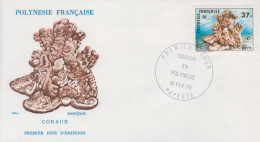 Enveloppe  FDC   1er  Jour   POLYNESIE   Coraux   1979 - FDC
