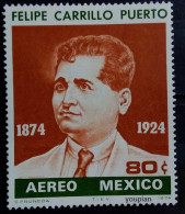 Mexico 1974, 100th Birth Anniversary Of Felipe Carrillo Puerto, MNH Single Stamp - Messico