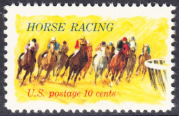 !a! USA Sc# 1528 MNH SINGLE (a2) - Horse Racing - Nuovi