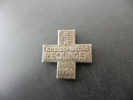 Old Badge Schweiz Suisse Svizzera Switzerland - Turnkreuz Reckingen 1956 - Unclassified