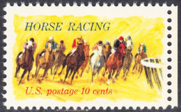 !a! USA Sc# 1528 MNH SINGLE W/ Right Margin - Horse Racing - Nuevos
