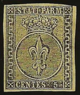 Parma      .  Yvert    .   1 (2 Scans)    .   1852    .     (*)      .   Mint Without Gum - Parma