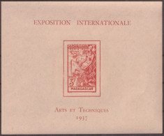 F-EX50533 FRANCE MADAGASCAR 1937 ORIGINAL GUM ARTS & TECNICS INTERNATIONAL EXPO.  - Ungebraucht