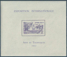F-EX50548 FRANCE GUYANA 1937 ORIGINAL GUM ARTS & TECNICS INTERNATIONAL EXPO.  - Ongebruikt