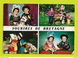BRETAGNE Folklore Sourires Enfants Costumes De Fouesnant Plougastel Daoulas Et Pont-Aven - Costumes