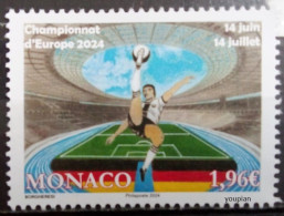 Monaco 2024, European Football Cup In Germany, MNH Single Stamp - Ongebruikt