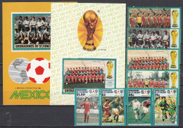 Football / Soccer / Fussball - WM 1986:  St. Vincent/Grenadines  8 W + 2 Bl ** - 1986 – Messico