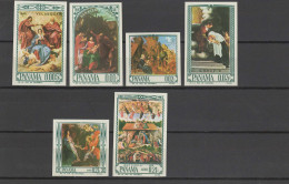 Panama 1966 Paintings Botticelli, Dürer, Velazquez, Rubens Etc. Set Of 6 Imperf. MNH - Autres & Non Classés