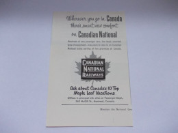 Reclame Advertentie Uit Oud Tijdschrift 1956 - Canadian National Railways - Advertising