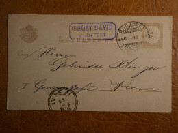 DP 19 HONGRIE   CARTE    1886 BUDAPEST A WIEN + ++AFF. INTERESSANT+ - Covers & Documents