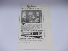 Reclame Advertentie Uit Oud Tijdschrift 1956 - Schult Mobil Home - Publicités