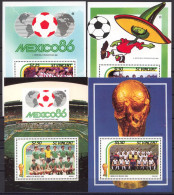 Football / Soccer / Fussball - WM 1986:  St. Vincent  4 Bl **, Perf. - 1986 – Mexiko