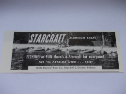 Reclame Advertentie Uit Oud Tijdschrift 1956 - Starcraft Aluminum Boats - Advertising