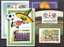 Football / Soccer / Fussball - WM 1986:  St. Vincent  4 Bl **, Imperf. - 1986 – Mexiko
