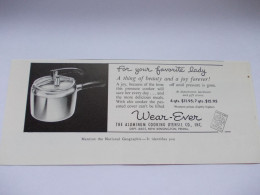 Reclame Advertentie Uit Oud Tijdschrift 1956 - Wear-Ever The Aluminum Cooking Utensil Co. - Publicités