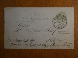 DP 19 HONGRIE   CARTE    1891 BUDAPEST   ++AFF. INTERESSANT+ - Lettres & Documents