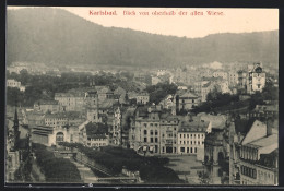 AK Karlsbad, Blick Von Oberhalb Der Alten Wiese  - Tchéquie