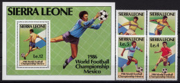 Football / Soccer / Fussball - WM 1986:  Sierra Leone  4 W + Bl ** - 1986 – Mexico