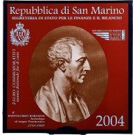 Saint Marin , 2 Euro, Bartolomeo Borghesi, FDC, 2004, Rome, Bimétallique, FDC - San Marino
