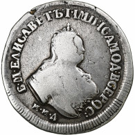 Russie, Elizabeth, Polupoltinnik, 1/4 Rouble, 1751, Krasny, Argent, B+ - Russie
