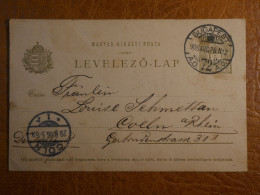 DP 19 HONGRIE   CARTE    1906 BUDAPEST  A COELN   ++AFF. INTERESSANT+ - Lettres & Documents