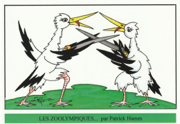 CPM - ILLUSTRATEUR - HUMOUR - LES ZOOLYMPIQUES...par Patrick Hamm - PARIS 2024 - FESTICART 2024   -  ( JO 2024) - Hamm