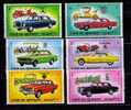 UMM AL QIWAIN 1972 - AUTOMOVILES - SERIE DE 6 SELLOS - Michel Nº 637A-642A - Coches