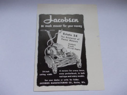 Reclame Advertentie Uit Oud Tijdschrift 1956 - Jacobsen So Much Mower For Your Money - Rotary Models - Advertising