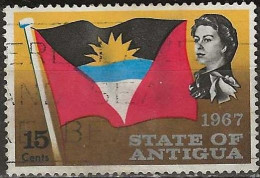 ANTIGUA 1967 Statehood - 15c. - State Flag FU - Antigua En Barbuda (1981-...)
