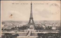 La Tour Eiffel, Vue Prise Du Trocadéro, Paris, 1922 - Lévy Et Neurdein CPA ND1028 - Paris (07)