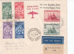 Belgie - Belgique :  Vol  Bruxelles-Rome Vaticane (zie  Scan) - Storia Postale