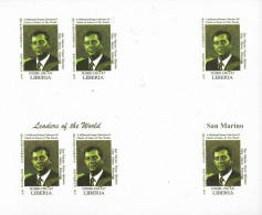 1999 Italy San Marino Captain Regent Gian Marco Marcucci - Rare Imperforated Bloc MNH - Autres & Non Classés