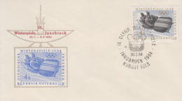 Enveloppe    AUTRICHE   Jeux  Olympiques    INNSBRUCK    KÜRORT  IOLS   1964 - Winter 1964: Innsbruck