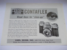 Reclame Advertentie Uit Oud Tijdschrift 1956 - Zeiss Ikon Contraflex - Publicités
