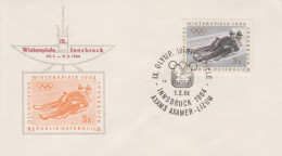 Enveloppe    AUTRICHE   Jeux  Olympiques    INNSBRUCK    AXAMS  AXAMER  -  LIZUM   1964 - Winter 1964: Innsbruck