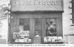 75 - PARIS 01 - La Derniere Echoppe De La Rue Du Louvre - Carte Publicitaire - Paris (01)