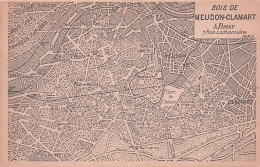 92 - MEUDON CLAMART - Plan De La Ville - Meudon