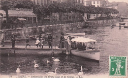 GENEVE -  Embarcadere Du Grand Quai Et Les Cygnes - Otros & Sin Clasificación