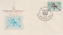 Enveloppe    AUTRICHE   Jeux  Olympiques    INNSBRUCK    OLYMPISCHES    DORF   1964 - Hiver 1964: Innsbruck